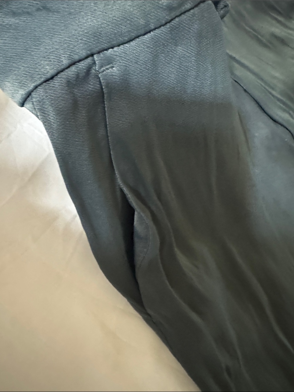 Zara pants and button front satin blouse smooth in Slate grey - Picture 10 of 16